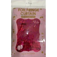 12613 - FOIL FRINGE CURTAIN VERMELHO